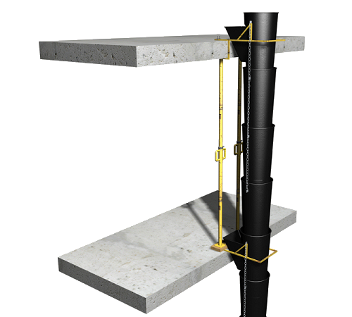 Ducto de descarga para vertido de escombros Ducto de descarga para vertido de escombros