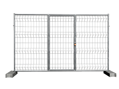 Valla trasladable con puerta incorporada Valla trasladable con puerta incorporada