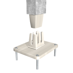 Fijados con tornillos sobre muros de mampostería u hormigón